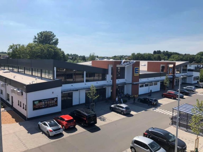 2019 Gewerbliches Großprojekt in Saarwellingen, Einkaufszentrum von der Firma Kunzler Fleischwaren mit Edeka- und Aldi Markt. Dieses Projekt wurde von der F